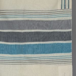 טלית עם פסים רחבים כחולים אפורים (חדש)