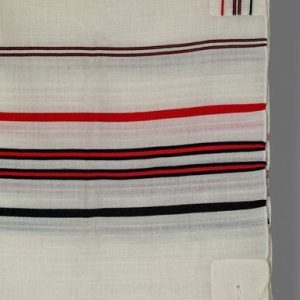 טלית עם פסים באדום ושחור (חדש)