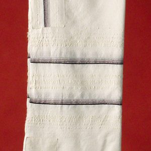 Tallit with Four Grays and Silver