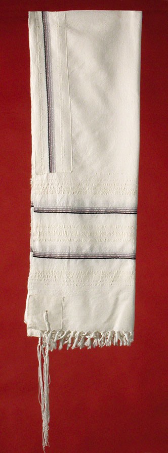 Tallit with Four Grays and Silver